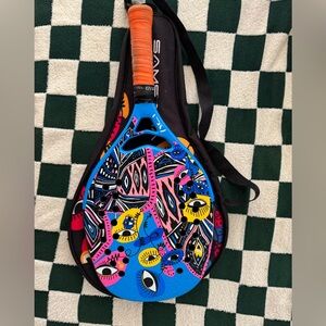 Beach Eye Blue Colorful Tennis Racket with Case Samsara Turquoise